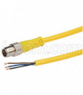 Brad® Nano-Change® M8 Cable 3 Position IP68 rated Male to Pigtail 24AWG PVC YLW, 2.0m