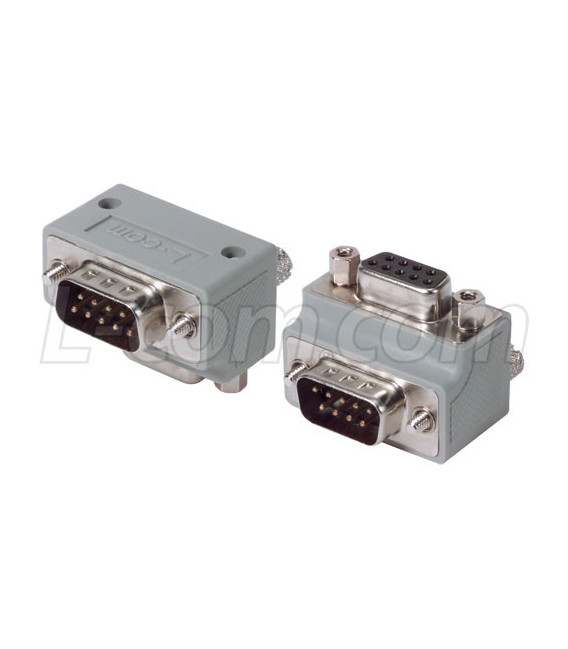 Adapter 90º, DB9 Male / Female, Cable Exit1