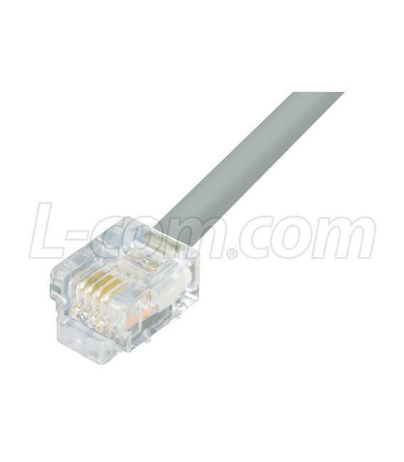 Cat. 5 USOC-4 Patch Cable, RJ11 / RJ11, 10.0 ft