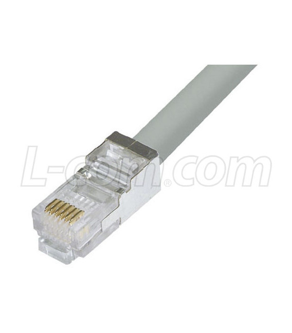 Shielded Cat. 5 USOC-4 Patch Cable, RJ11 / RJ11, 25.0 ft