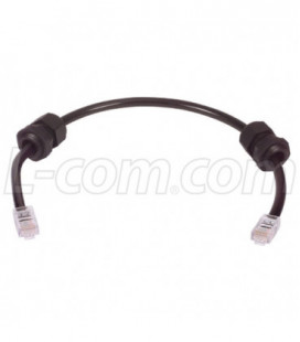 Category 5E Outdoor Patch Cable, RJ45/RJ45, Weather Tight Grommet 50.0 ft