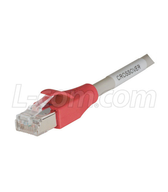 Shielded Cat. 5E Cross-Over Patch Cable, RJ45 / RJ45, 10.0 ft