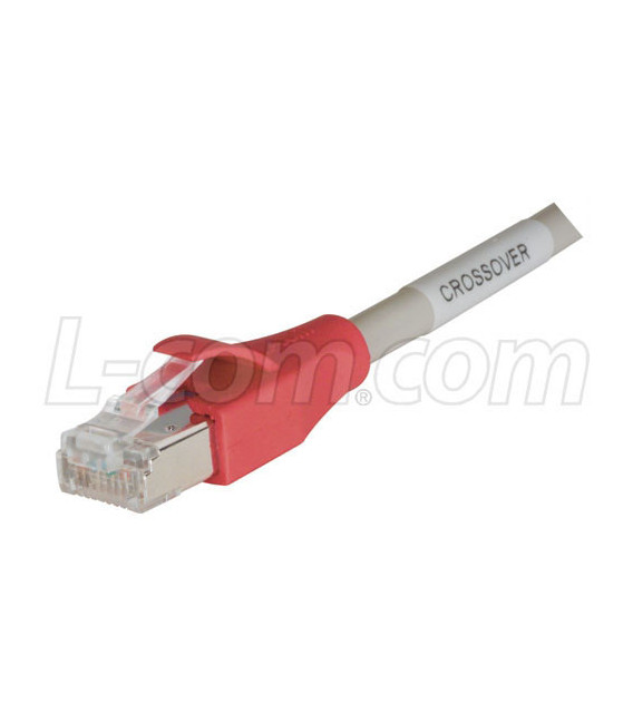 Shielded Cat. 5E Cross-Over Patch Cable, RJ45 / RJ45, 100.0 ft