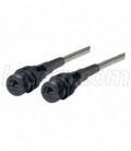 Armored IP68 C5e Cable, Ruggedized RJ45, Jack to Jack, ANOD w/ FR-TPE Cable & Dust Caps, 2.0m