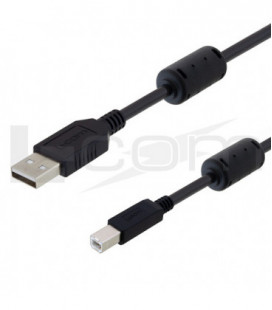 LSZH USB Cable with Ferrites Type A-B 1M