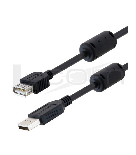 LSZH USB cable with Ferrites Type A male to Type A Female 1M