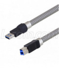 Metal Armored USB 3.0 Type A to Type B male 1.5M