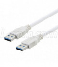 USB 3.0 Type A to A White Cable 0.75M