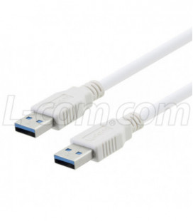 USB 3.0 Type A to A White Cable 1.5M