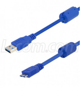 USB 3.0 Cables Type A male to Micro B male w/ferrites length 0.5M