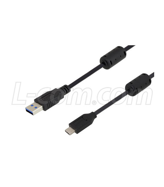 USB 3.0 Cables Type A male to Type C male w/ferrites 0.5M