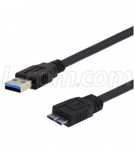 USB 3.0 High Flex Type A male to MicroB male 0.5M