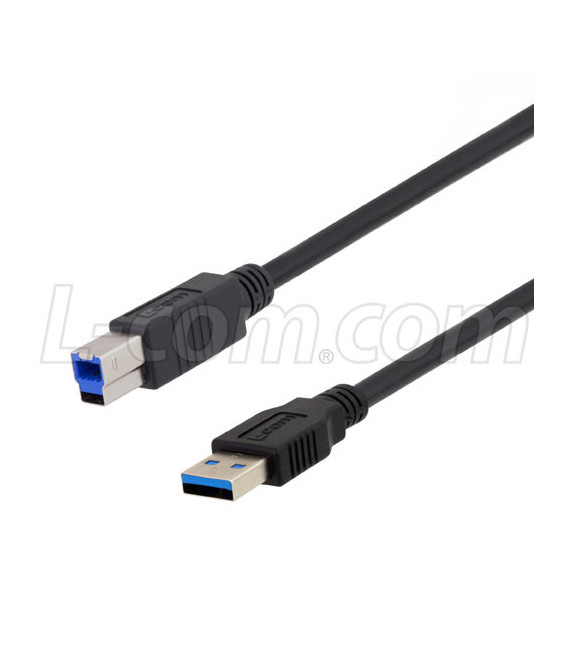 USB 3.0 High Flex Type A male to Type B male 0.5M
