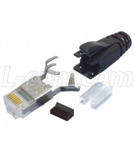 Shielded Category 6A RJ45 Plug (8x8) for Small OD Conductors, Pkg/50