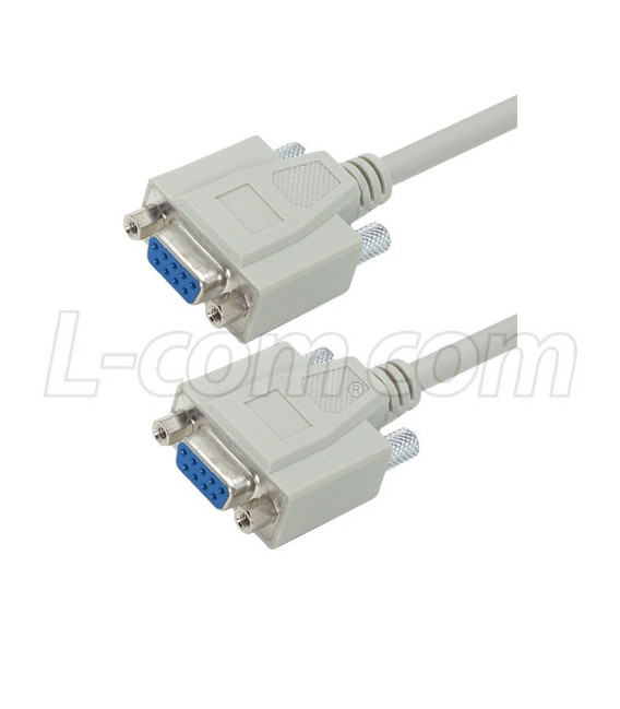 Null Modem Standard Cable, DB9 h /h, 1.8 mtrs
