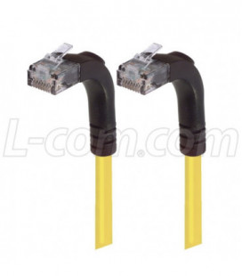 Category 5E Right Angle Patch Cable, Right Angle Up/Right Angle Up, Yellow 3.0 ft