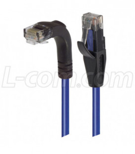 Category 5E Right Angle Patch Cable, Straight/Right Angle Down, Blue 7.0 ft