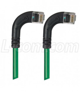 Category 5E Right Angle Patch Cable, RA Right Exit/RA Right Exit, Green 15.0 ft
