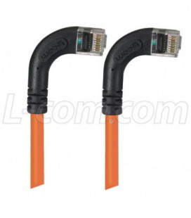 Category 5E Right Angle Patch Cable, RA Right Exit/RA Right Exit, Orange 1.0 ft