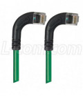 Category 5E Right Angle Patch Cable, RA Right Exit/RA Right Exit, Green 7.0 ft