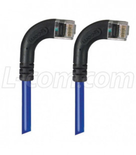 Category 5E Right Angle Patch Cable, RA Right Exit/RA Right Exit, Blue 7.0 ft
