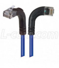 Category 5E Right Angle Patch Cable, RA Right Exit/Right Angle Up, Blue 10.0