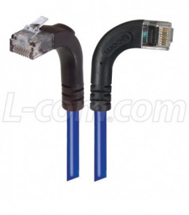 Category 5E Right Angle Patch Cable, RA Right Exit/Right Angle Up, Blue 1.0