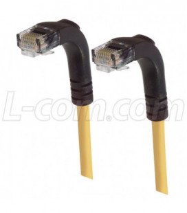 Category 5E Right Angle Patch Cable, Right Angle Down/Right Angle Down, Yellow, 25.0 ft