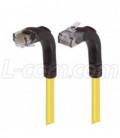 Category 5E Right Angle Patch Cable, Right Angle Up/Right Angle Down, Yellow 20.0 ft