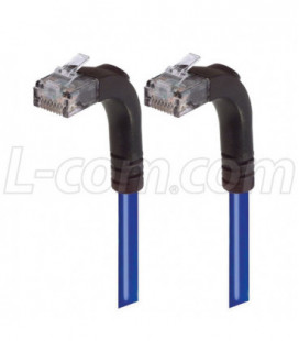 Category 5E Right Angle Patch Cable, Right Angle Up/Right Angle Up, Blue 1.0 ft