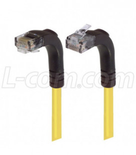 Category 5E Right Angle Patch Cable, Right Angle Up/Right Angle Down, Yellow 7.0 ft