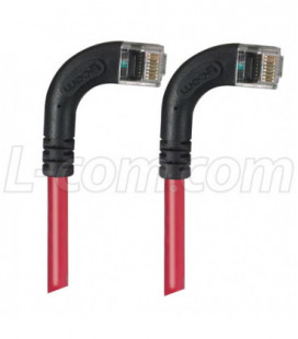 Category 5E Right Angle Patch Cable, RA Right Exit/RA Right Exit, Red 5.0 ft