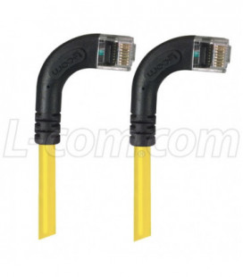 Category 5E Right Angle Patch Cable, RA Right Exit/RA Right Exit, Yellow 1.0 ft