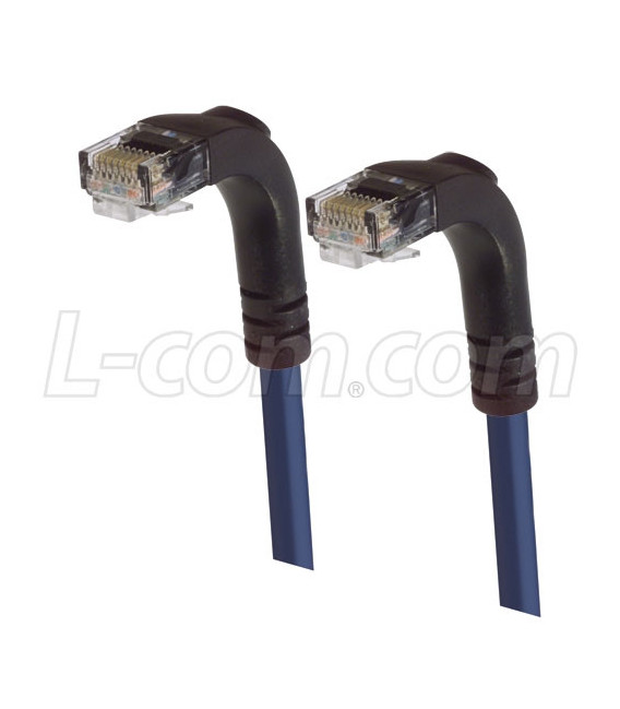 Category 5E Right Angle Patch Cable, Right Angle Down/Right Angle Down, Blue 2.0 ft