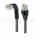 Category 5E Shielded LSZH Right Angle Patch Cable, Straight/Right Angle Down, Black, 5.0 ft