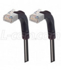 Category 5E Shielded LSZH Right Angle Patch Cable, Right Angle Up/Right Angle Up, Black, 3.0 ft