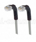 Category 5E Shielded LSZH Right Angle Patch Cable, Right Angle Down/Right Angle Down, Gray, 3.0 ft
