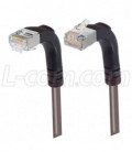 Category 5E Shielded LSZH Right Angle Patch Cable, Right Angle Up/Right Angle Down, Gray, 1.0 ft