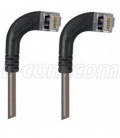 Category 5E Shielded LSZH Right Angle Patch Cable, Right Angle Right/Right Angle Right, Gray, 2.0 ft