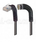 Category 5E Shielded LSZH Right Angle Patch Cable, Right Angle Left/Right Angle Up, Black, 7.0 ft