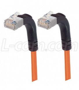Category 5E Shielded Right Angle Patch Cable, Right Angle Up/Right Angle Up, Orange 5.0 ft