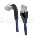 Category 5E Shielded Right Angle Patch Cable, Straight/Right Angle Up, Blue 3.0 ft