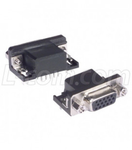 Right Angle D-sub PCB Connector, HD15 Female, Tray 10