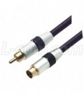 Assembled S-Video Male/Single RCA Male, 6.0 ft.