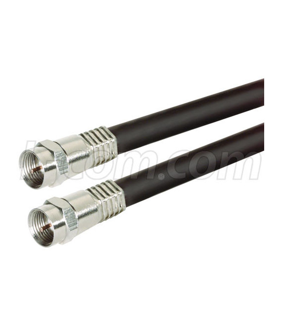 RG6 Quad Shield Coaxial Cable Type F Male/Male 3.0 ft