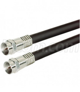 RG6 Quad Shield Coaxial Cable Type F Male/Male 25.0 ft