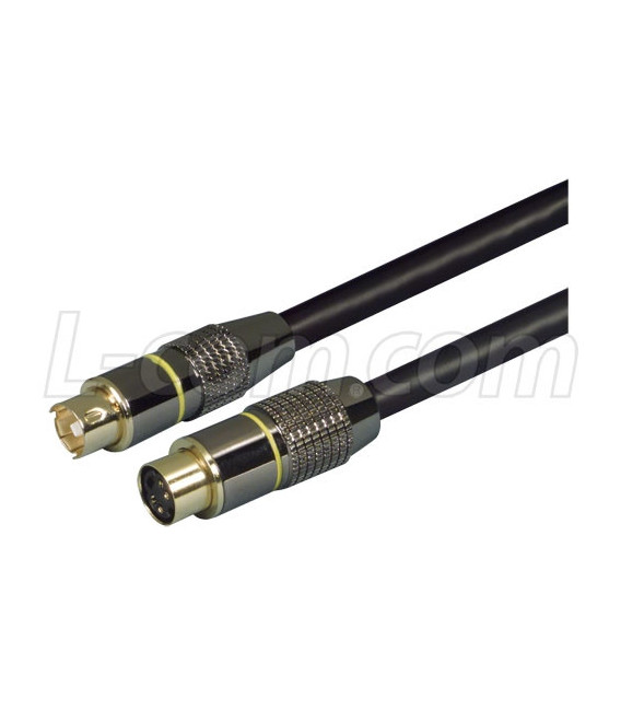 Assembled S-Video Cable, Male / Female, 10.0 ft