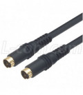 Molded S-Video Cable, Male / Male, 3.0 ft
