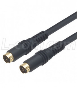 Molded S-Video Cable, Male / Male, 50.0 ft
