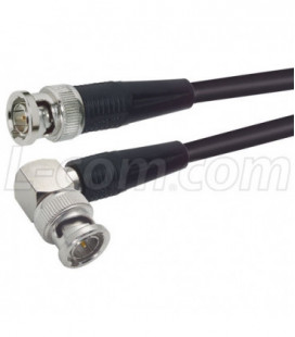 RG59B Coaxial Cable, BNC Male / 90º Male, 5.0 ft